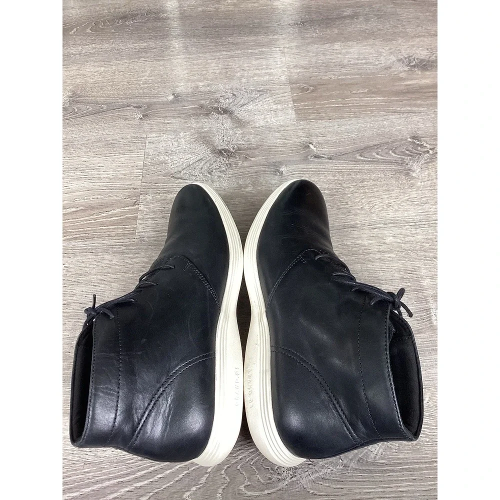 Cole Haan Grand OS Tour Chukka Boots Men's Size 12 Black Leather Waterproof